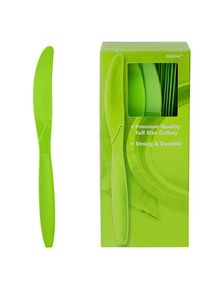 Amscan Set de couteaux en plastique vert citron 17cm