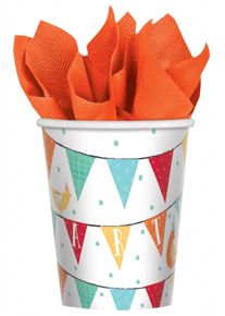 Amscan 8 gobelets Happy Farm Life 266 ml
