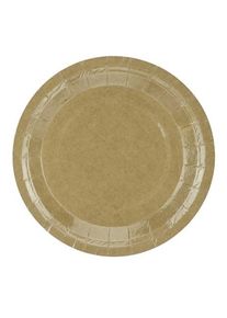 partydeco 6 assiettes en papier Natural Touch 18cm