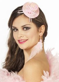 Orecchini di piume rosa glamour (3er Multipack)