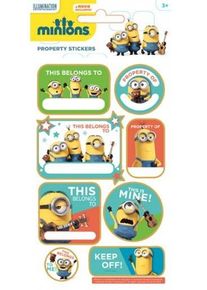 Minion name labels sticker sheet