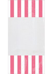 Amscan Sacchetto regalo Candy Buffet Fiesta Rosa chiaro a righe (10er Multipack)