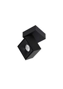 Beneito Faure Lámpara de pared cuadrada ajustable LED Mini Rubyc Tricolore de 7 W, color negro
