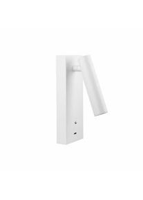 Beneito & Faure Lámpara de pared LED de 5 W con 2 puertos USB-C y luz táctil, color negro, 2700 K