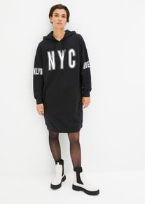 bonprix Sukienka dresowa z czystej bawełny organicznej, czarny, 48/50
