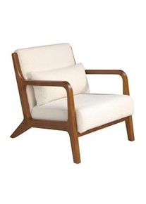 AC ANGEL CERDA Angel Cerdá Sillón tapizado tela y nogal 5100C 68 x 86 x 74