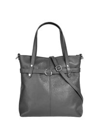 CLUTY , Shopper, echt Leder, Made in Italy , schwarz