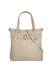 CLUTY , Shopper, echt Leder, Made in Italy , beige