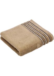 Vossen , Saunatuch »Cult de Luxe«, (1 St.), mit Glanzbordüre , camel , B/L: 100 cm x 150 cm