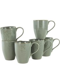 Creatable , Becher »Kaffeebecher NATURE COLLECTION«, (Set, 6 tlg.), Tassen Set, 6-teilig , grau