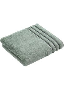 Vossen , Saunatuch »Cult de Luxe«, (1 St.), mit Glanzbordüre , soft green , B/L: 100 cm x 150 cm