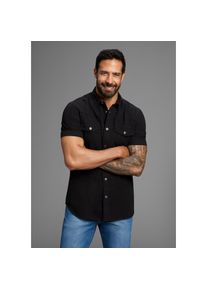 Arizona, Herren, Jeanshemd Kurzarm im Western Stil, black washed, N-Gr, 49/50 (4XL) -N-Gr, black washed, Jeanshemd von Arizona