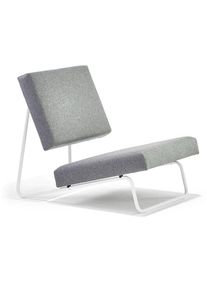 Lounge Chair Hirche fauteuil TISSU BLANC / TISSU GRIS CLAIR Richard Lampert OFFRE SPECIALE