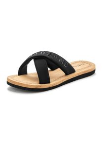 ELBSAND Damen Badepantolette in schwarz ,Gr&ouml;&szlig;e 36, Witt, 100% Textil