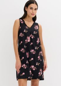Camicia da notte corta in misto viscosa morbido, Nero, Taglia 42/44 (S), bonprix