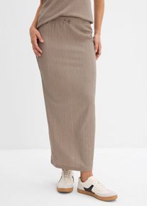 Gonna lunga in crêpe leggero, Grigio, Taglia 38/40 (XS), bonprix
