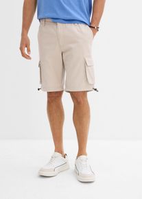 Bermuda cargo con cinta comoda regular fit, Grigio, Taglia 62, bonprix