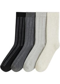 Calzini termici foderati in spugna in misto cotone biologico (pacco da 4), Beige, Taglia 43-46, bonprix