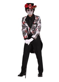 Mexican skull men's tunic white