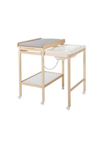 Roba Bade-Wickel-Kombination »Baby Pool« - 56x83x100cm - braun - Holz / Polyester / Kunststoff
