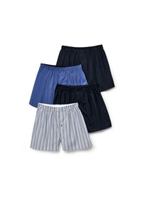 Tchibo - 4 Web-Boxershorts - Herren - Gr. S/4 - dunkelblau/gestreift