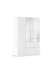 Rauch Drehtürenschrank 3-türig mit Spiegel »Joel« - 136x54x197cm - weiß - Holz / Holz