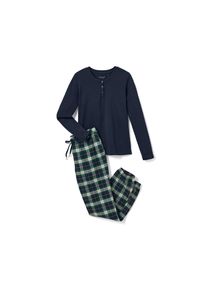 Tchibo - Flanell-Pyjama - Damen - Gr. L - dunkelblau