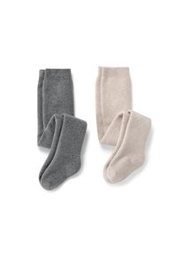 Tchibo - 2 Baby-Thermostrumpfhosen - Baby - Gr. 50/56 - beige/jacquard