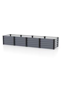 Vitavia Hochbeet 401 mit erhöhter Arbeitsfäche - 65x245x40cm - schwarz - Aluminium