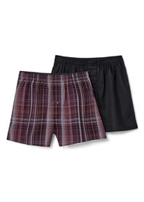 Tchibo - 2 Webboxershorts - Herren - Gr. M/5 - schwarz/kariert