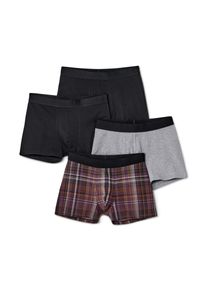 Tchibo - 4 Slipboxer - Herren - Gr. M/5 - schwarz/kariert