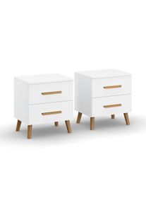 Rauch 2 Nachttische »Skandi« - 47x42x54cm - braun - Holz / Eichenholz