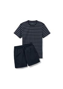 Tchibo - Shorty-Pyjama - Herren - Gr. M - dunkelblau/gestreift