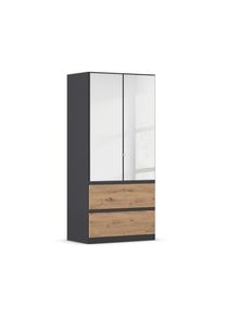 Rauch Kleiderschrank »Joel« - 91x54x197cm - grau - Holz