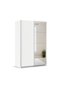 Rauch Schwebetürenschrank »Quadra« - 136x62x210cm - weiß - Holz