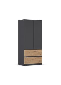 Rauch Kleiderschrank »Joel« - 91x54x197cm - grau - Holz