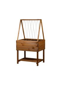 Tchibo - Hochbeet Kubus - 58x78x146cm - braun - Kiefernholz / Jute