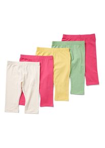 Tchibo - 5 Kinder-3/4-Leggings - Newborn - Gr. 50/56 - creme