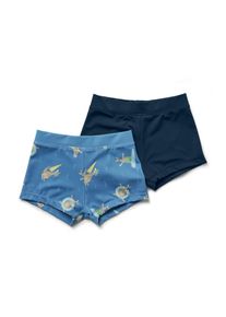 Tchibo - 2 Kinder-Badehosen - Jungen - Gr. 122/128 - dunkelblau/print