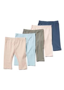 Tchibo - 5 Kinder-3/4-Leggings - Baby - Gr. 74/80 - hellblau