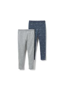Tchibo - 2 Kinder-Glitzer-Leggings - Mädchen - Gr. 86/92 - blau