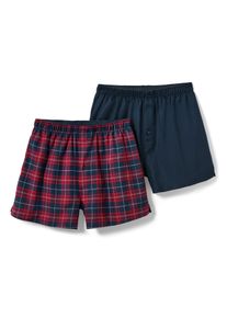 Tchibo - 2 Flanell-Boxershorts - Herren - Gr. M/5 - dunkelblau/kariert