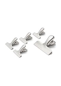 Tchibo - 5 Edelstahl- Aromaclips - silber