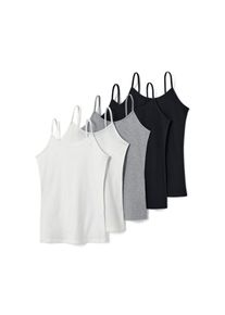 Tchibo - 5 M&auml;dchen-Unterhemden - M&auml;dchen - Gr. 122/128 - schwarz