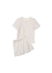 Tchibo - Kinder-Shorty-Pyjama - Mädchen - Gr. 86/92 - weiß/print