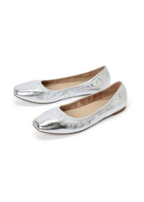 Tchibo - Leder-Ballerinas - Damen - Gr. 42 - silber