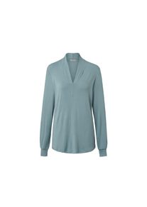Tchibo - Langarmshirt mit V-Ausschnitt - Damen - Gr. S - blau