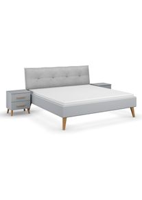 Rauch Bettanlage »Skandi« mit 2 Nachttischen - 288x219x109cm - braun - Holz