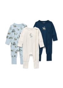 Tchibo - 3 Baby-Pyjamas - Unisex - Gr. 98/104 - creme/print