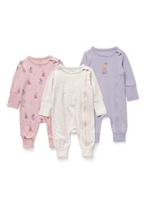 Tchibo - 3 Baby-Pyjamas - Unisex - Gr. 98/104 - creme/print